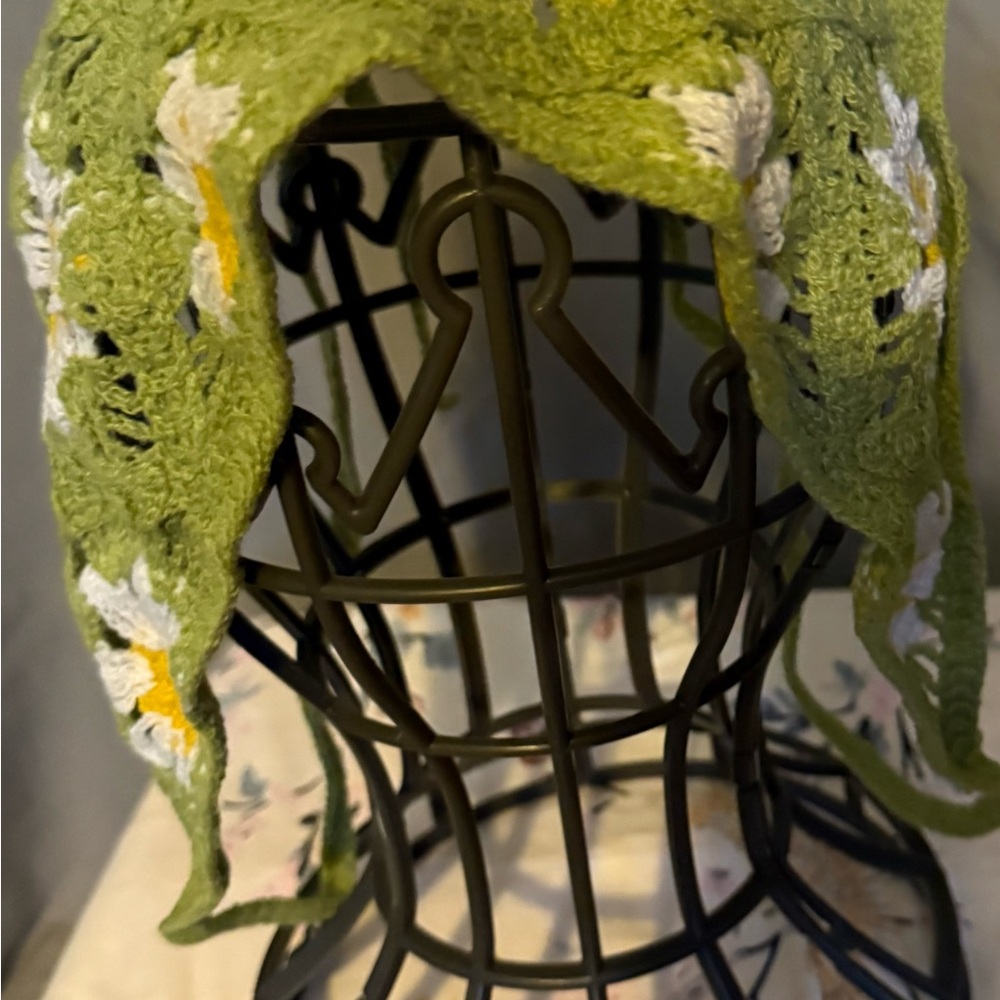 Unlisted hand crafted Green Crochet Hair Scarf